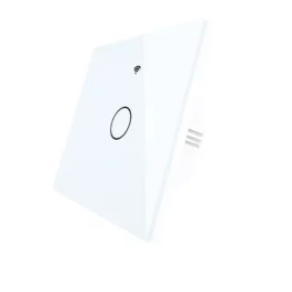 Szklany włącznik dotykowy światła pojedynczy Biały Wi-Fi Moes WRS-EU1-WH-MS Tuya