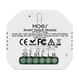 Przekaźnik dopuszkowy podwójny Wi-Fi + RF Moes MS-104B TUYA