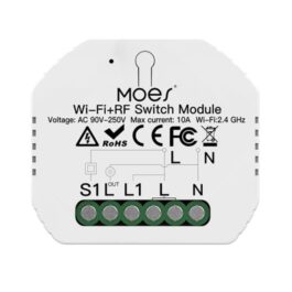 Przekaźnik dopuszkowy WiFi + RF 1 kanał MOES MS-104 Tuya Smart Life 10A