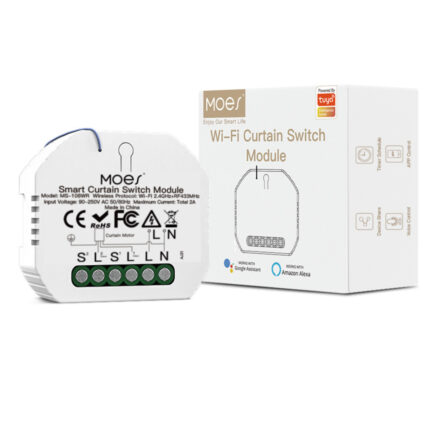 Sterownik rolet WiFi + RF dopuszkowy Moes MS-108WR TUYA
