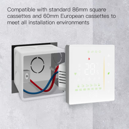 Inteligentny termostat ogrzewanie elektryczne 16A Biały Wi-Fi Moes WHT-006-GBLW Tuya 6