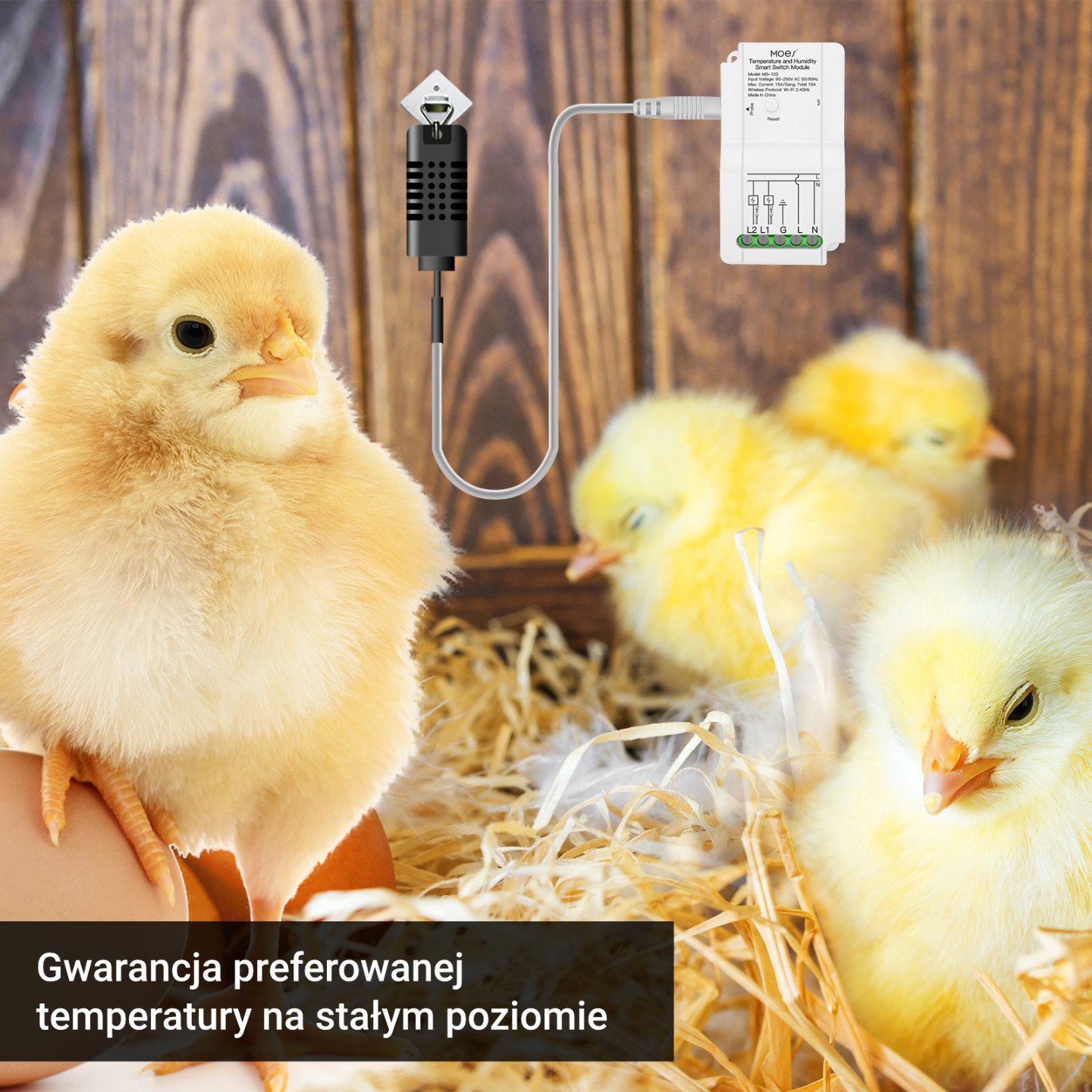 Przekaźnik z czujnikiem temperatury Wi-Fi Moes MS-103-WP Tuya 16 Przekaźnik z czujnikiem temperatury Wi-Fi Moes MS-103-WP Tuya 16