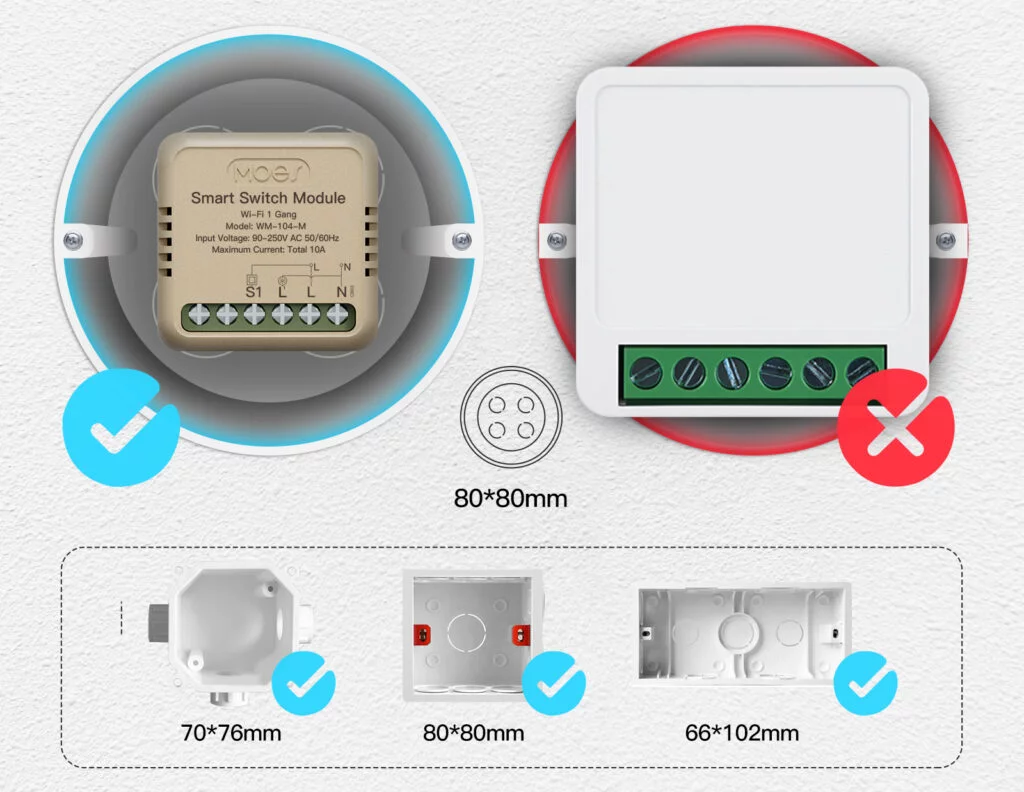 Przekaźnik dopuszkowy pojedynczy Mini Wi-Fi Moes MS-104M TUYA 3 przekaznik-dopuszkowy-pojedynczy-mini-wi-fi-moes-ms-104m-tuya-3-iShack