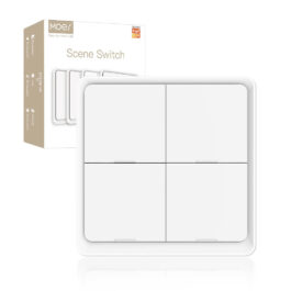 Przycisk przełącznik pilot scen Biały ZigBee 4 kanały Moes ZT-SY-EU4S TUYA