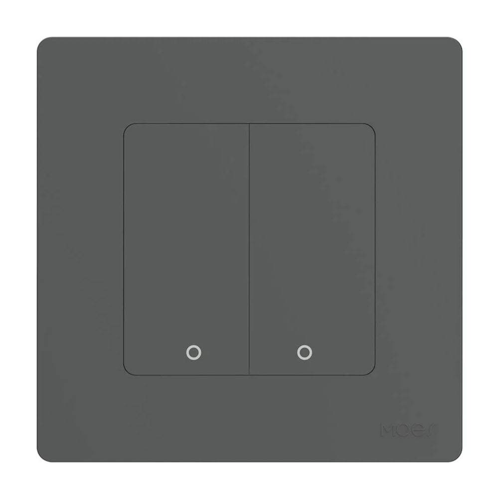 Włącznik Światła podwójny Star Ring ZigBee bez N MOES ZS-SR-EU2-GY-MS Tuya