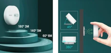 Mikrofalowy czujnik ruchu, obecności osób Zigbee 3.0 Tuya Moes ZSS-LP-HP02 - obrazek 3