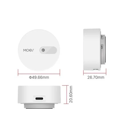Mikrofalowy czujnik ruchu, obecności osób Zigbee 3.0 Tuya Moes ZSS-LP-HP02 - obrazek 4