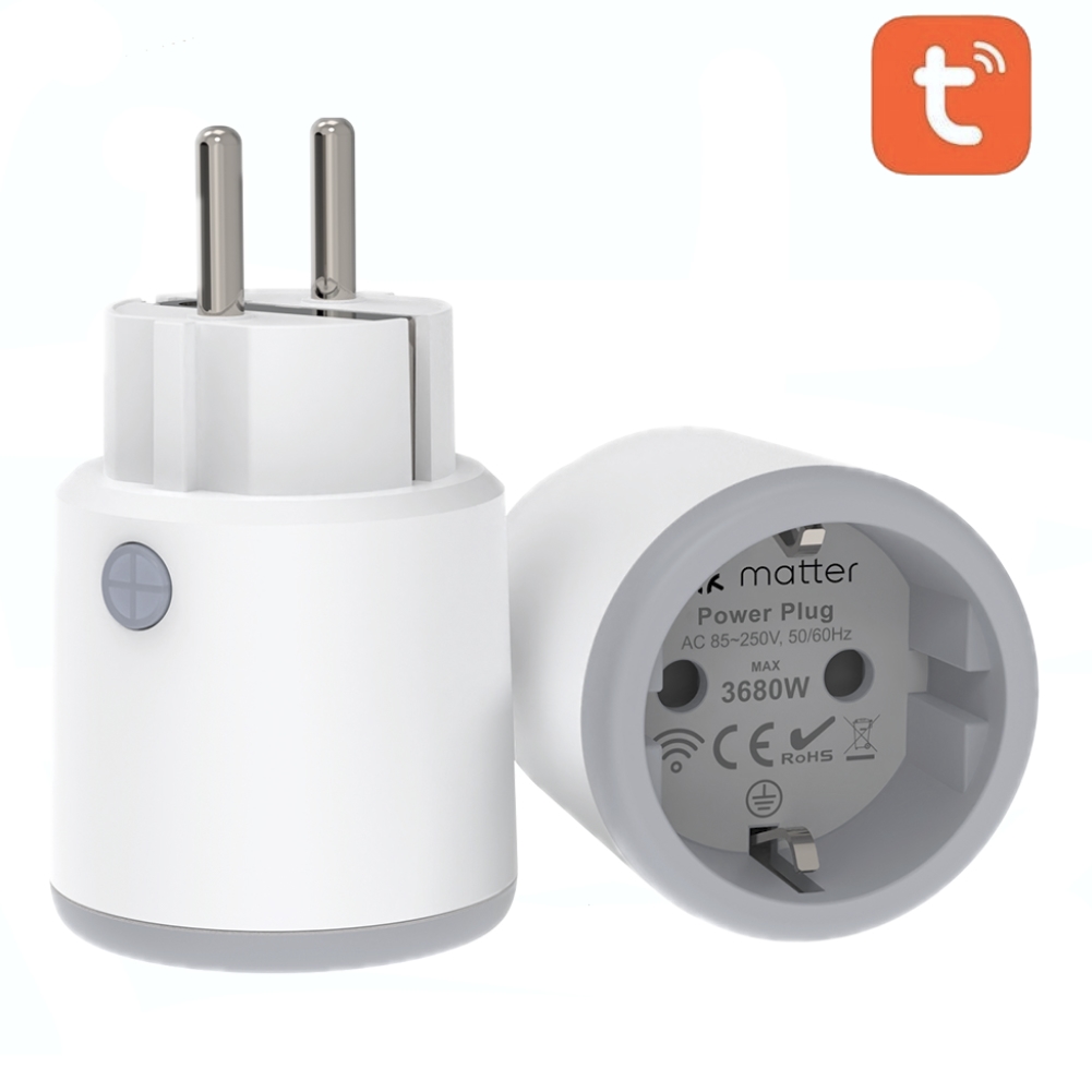 Inteligentne Gniazdko Matter Moes MWP-LO-EU16M Wi-Fi TUYA 1 Inteligentne Gniazdko Matter Moes MWP-LO-EU16M Wi-Fi TUYA 1