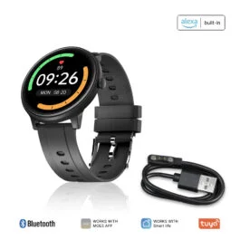 Inteligentny zegarek Smartwatch 1.28″ Czarny Bluetooth Android IOS MOES BW-V15S-EN TUYA
