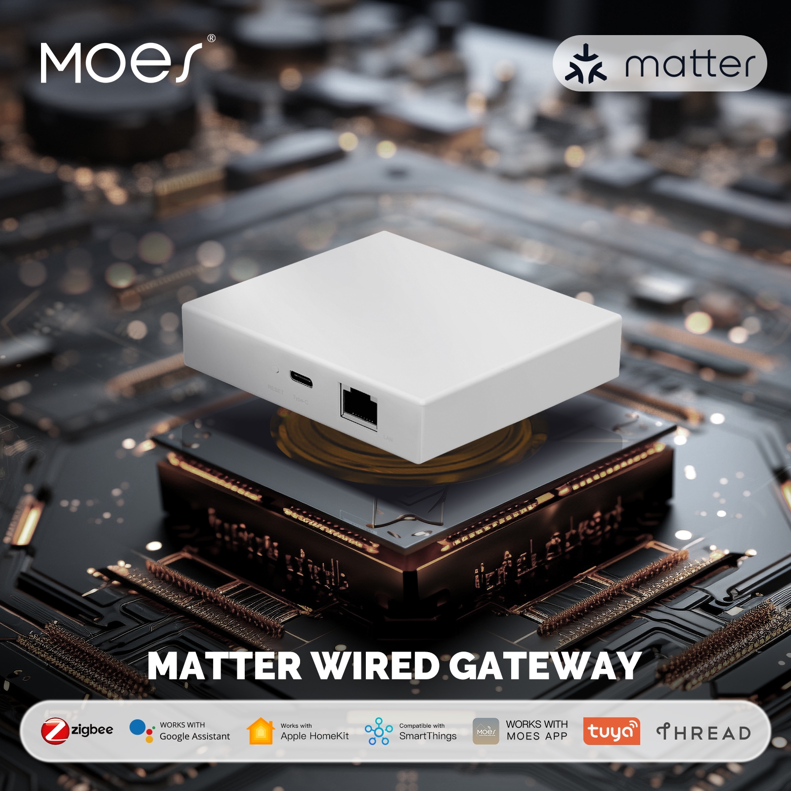 Centralka Bramka Zigbee / Thread / Matter MOES MZHUB 5 Centralka Bramka Zigbee / Thread / Matter MOES MZHUB