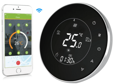 Termostat do piecy gazowych 3A czarny Wi-Fi Moes BHT-6000-GCLW TUYA 2