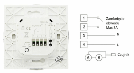 Termostat do piecy gazowych 3A czarny Wi-Fi Moes BHT-6000-GCLW TUYA 3