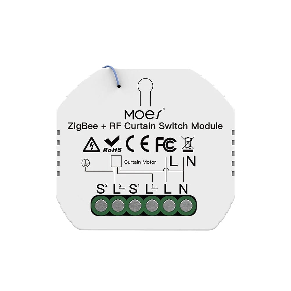 Sterownik rolet Zigbee + RF Moes MS-108ZR TUYA 1 Sterownik rolet Zigbee + RF Moes MS-108ZR TUYA 1