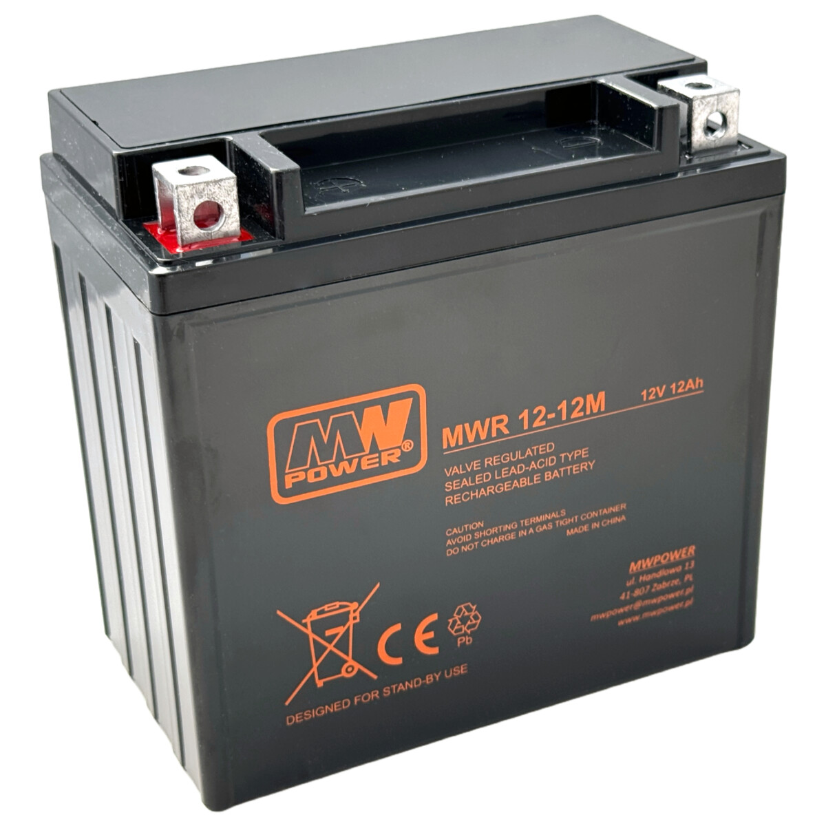 Akumulator Motocyklowy MW Power MWR 12-12M 12V 12Ah AGM VRLA