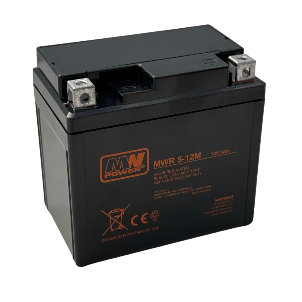 Akumulator Motocyklowy MW Power MWR 5-12M 5V 12Ah AGM VRLA
