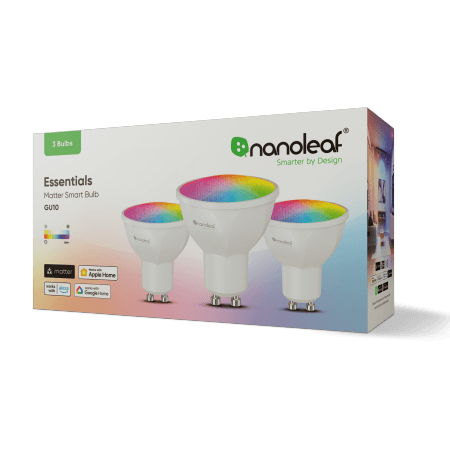 Nanoleaf Essentials Smart - zestaw 3 żarówek GU10 (technologia Matter) 1 Nanoleaf Essentials Smart - zestaw 3 żarówek GU10 (technologia Matter)
