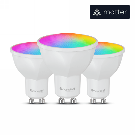 Nanoleaf Essentials Smart - zestaw 3 żarówek GU10 (technologia Matter) 2 Nanoleaf Essentials Smart - zestaw 3 żarówek GU10 (technologia Matter)
