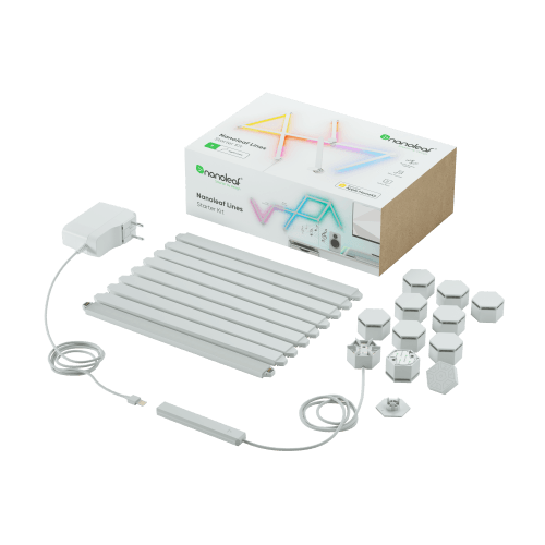 Nanoleaf Lines 60 degrees Starter Kit – listwy świetlne 60 stopni (9 sztuk, 1 kontroler)