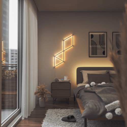 Nanoleaf Lines 60 degrees Starter Kit - listwy świetlne 60 stopni (9 sztuk, 1 kontroler) 3 Nanoleaf Lines 60 degrees Starter Kit - listwy świetlne 60 stopni (9 sztuk, 1 kontroler)