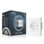 Gniazdko Zigbee 16A Moes Star Ring w kolorze białym wraz z oryginalnym pudełkiem produktowym – inteligentne sterowanie Tuya Smart