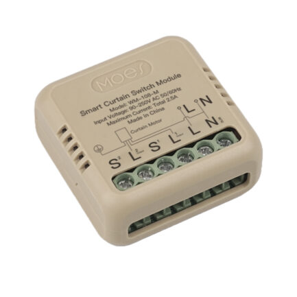 Mini Sterownik do rolet Wi-Fi Moes WM-108-M TUYA – widok z góry, położony na płasko