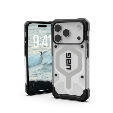 UAG Pathfinder Clear MagSafe – etui do iPhone 17 Pro kompatybilne z MagSafe (ice/silver)