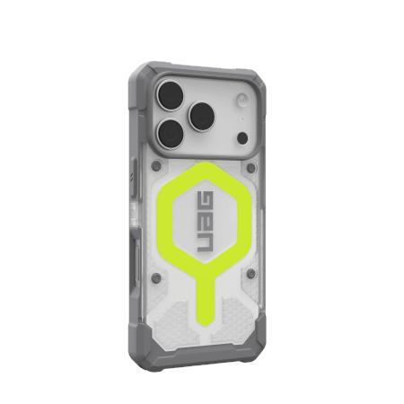 UAG Pathfinder Clear MagSafe – etui do iPhone 17 Pro kompatybilne z MagSafe (active neon)