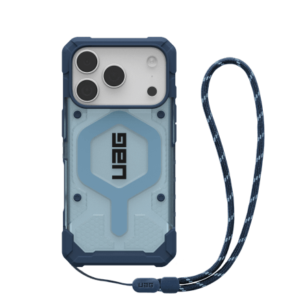 UAG Pathfinder Clear MagSafe Bundle – etui do iPhone 17 Pro kompatybilne z MagSafe oraz smycz na nadgarstek (blues)