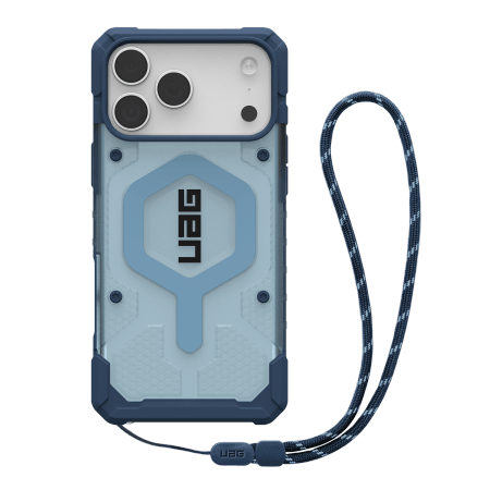 UAG Pathfinder Clear MagSafe Bundle – etui do iPhone 17 Pro Max kompatybilne z MagSafe oraz smycz na nadgarstek (blues)