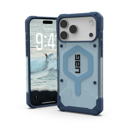 UAG Pathfinder Clear MagSafe Bundle – etui do iPhone 17 Pro Max kompatybilne z MagSafe oraz smycz na nadgarstek (blues)