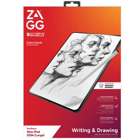 ZAGG InvisibleShield Fusion Canvas – antybakteryjna folia ochronna imitująca papier do iPad Air 13″ M2 (2024) / M3 (2025)