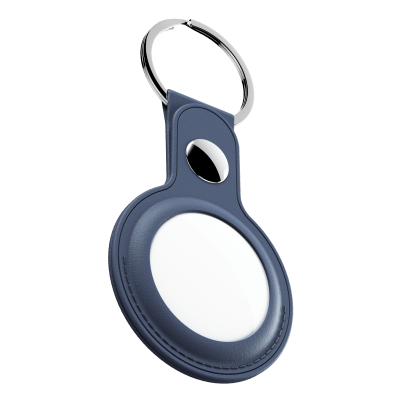 KeyBudz AirTag Keyring – skórzane etui ochronne do AirTag (cobalt blue)