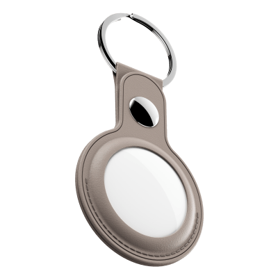 KeyBudz AirTag Keyring – skórzane etui ochronne do AirTag (sandy beige)