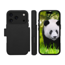 dbramante 1928 Lynge MS – skórzane etui do iPhone 17 Pro kompatybilne z MagSafe (black)