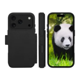 dbramante 1928 Lynge MS – skórzane etui do iPhone 17 Pro kompatybilne z MagSafe (black)