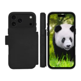 dbramante 1928 Lynge MS – skórzane etui do iPhone 17 Pro Max kompatybilne z MagSafe (black)