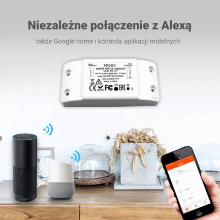 Inteligentny Przekaźnik Wi-Fi + RF Moes MS-101WR Tuya 12