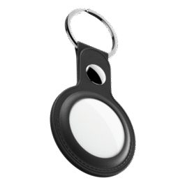 KeyBudz AirTag Keyring – skórzane etui ochronne do AirTag (black)