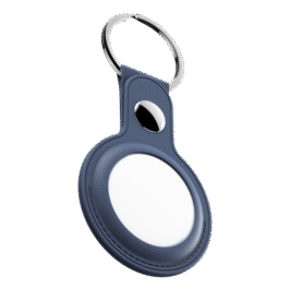 KeyBudz AirTag Keyring – skórzane etui ochronne do AirTag (cobalt blue)