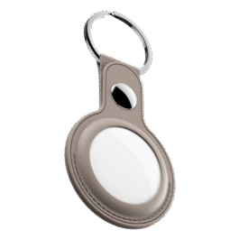 KeyBudz AirTag Keyring – skórzane etui ochronne do AirTag (sandy beige)