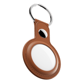 KeyBudz AirTag Keyring – skórzane etui ochronne do AirTag (tan)