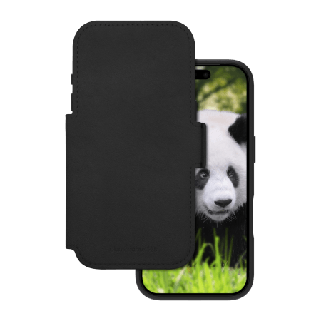 dbramante 1928 Lynge MS – skórzane etui do iPhone 17 Pro kompatybilne z MagSafe (black)
