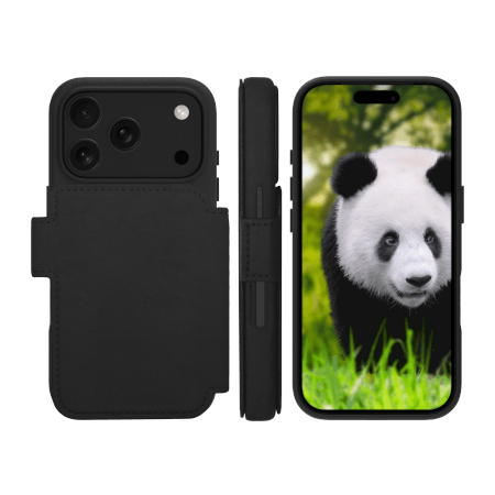 dbramante 1928 Lynge MS – skórzane etui do iPhone 17 Pro kompatybilne z MagSafe (black)