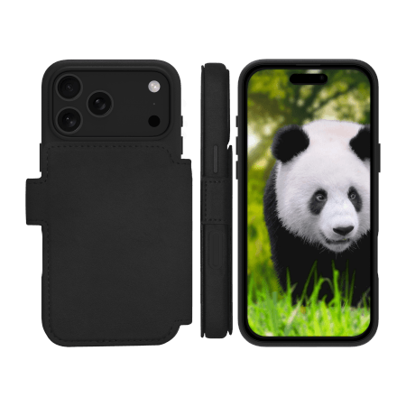 dbramante 1928 Lynge MS – skórzane etui do iPhone 17 Pro Max kompatybilne z MagSafe (black)