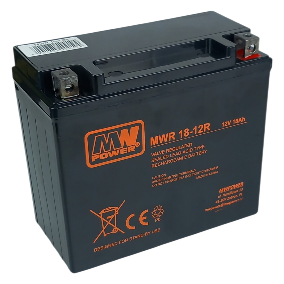 Akumulator Motocyklowy MW Power MWR 18-12R 12V 18Ah AGM VRLA