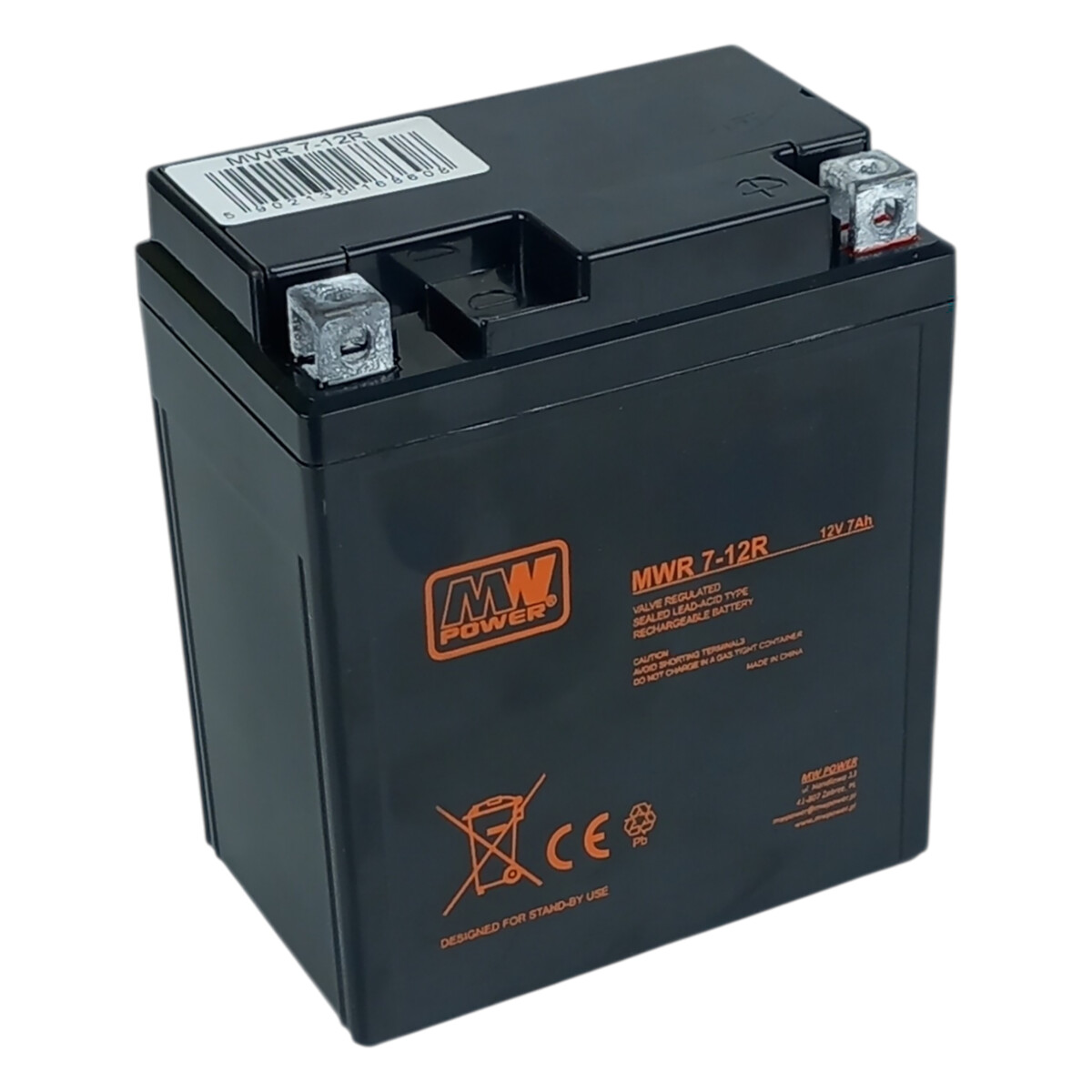 Akumulator Motocyklowy MW Power MWR 7-12R 12V 7Ah AGM VRLA
