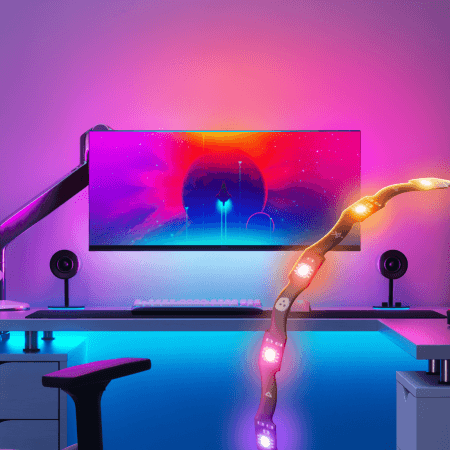 Nanoleaf 4D PC Screen Mirror Lightstrip – system inteligentnego podświetlenia monitora do 32″ (2,5 m)
