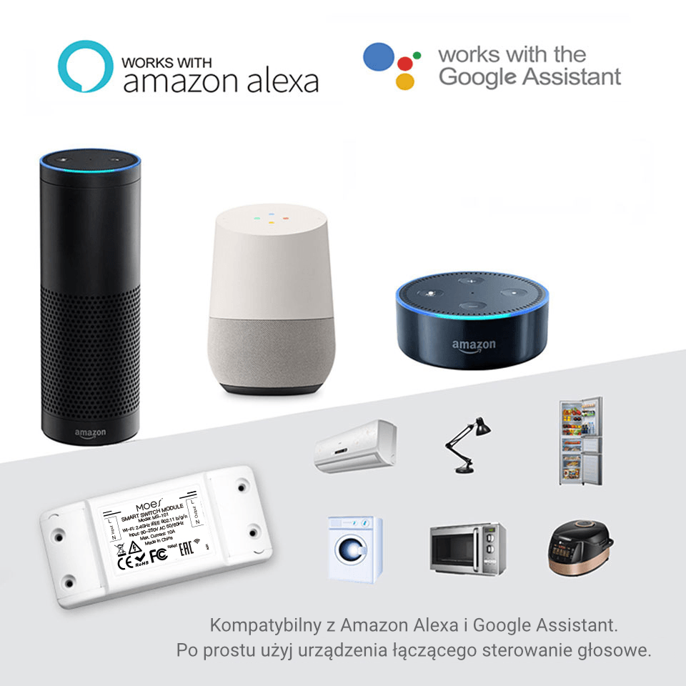 Inteligentny Przekaźnik Wi-Fi + RF Moes MS-101WR Tuya 11 Inteligentny Przekaźnik Wi-Fi + RF Moes MS-101WR Tuya