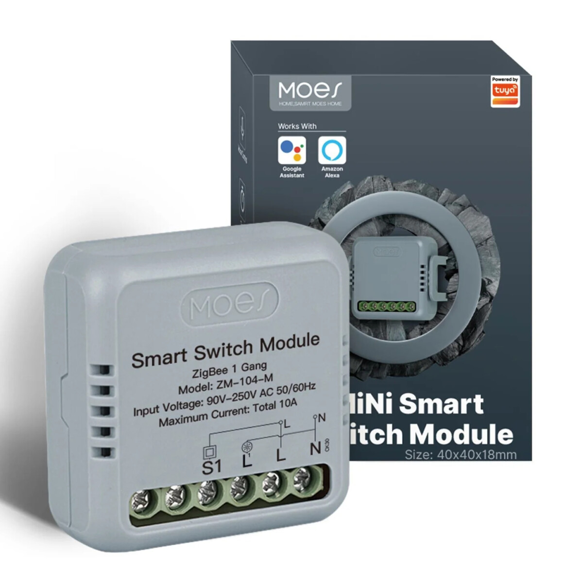 Przekaznik dopuszkowy Mini Zigbee Moes ZM-104-M Tuya