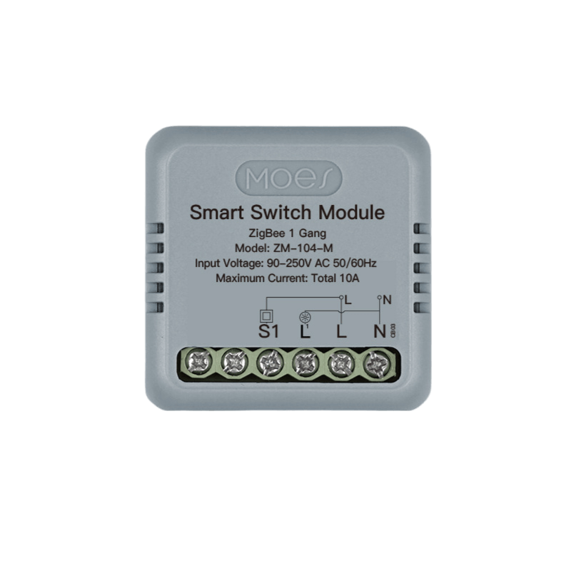 Przekaznik dopuszkowy Mini Zigbee Moes ZM-104-M Tuya 5 Przekaznik dopuszkowy Mini Zigbee Moes ZM-104-M Tuya